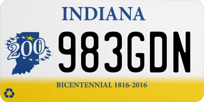 IN license plate 983GDN