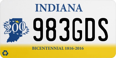 IN license plate 983GDS