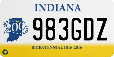 IN license plate 983GDZ