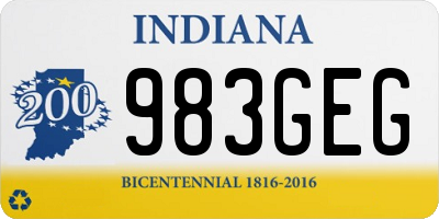 IN license plate 983GEG