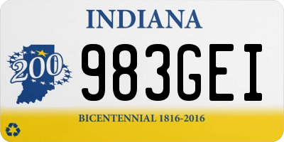 IN license plate 983GEI