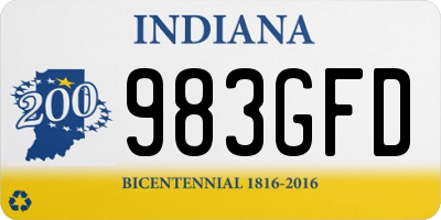 IN license plate 983GFD