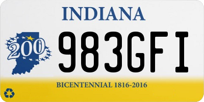 IN license plate 983GFI