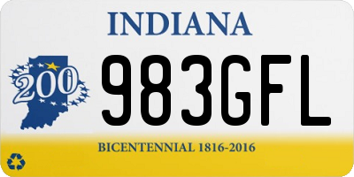 IN license plate 983GFL