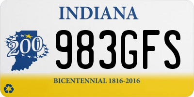 IN license plate 983GFS