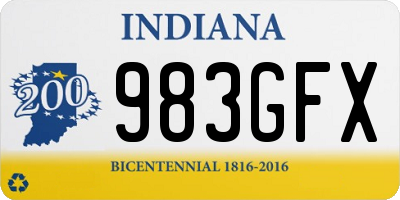 IN license plate 983GFX