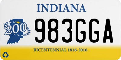 IN license plate 983GGA