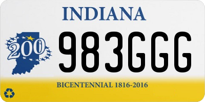 IN license plate 983GGG