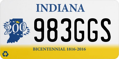 IN license plate 983GGS