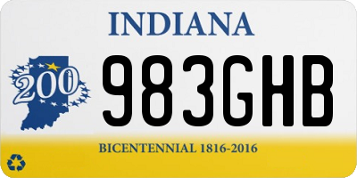 IN license plate 983GHB