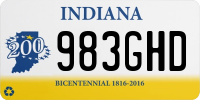 IN license plate 983GHD