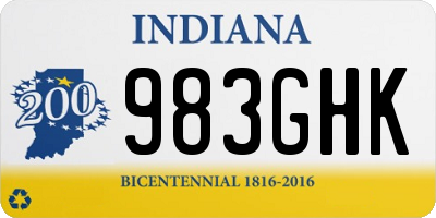 IN license plate 983GHK