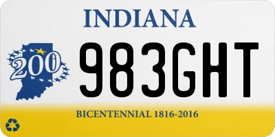 IN license plate 983GHT