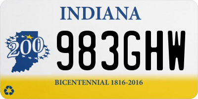 IN license plate 983GHW