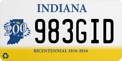 IN license plate 983GID