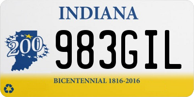 IN license plate 983GIL