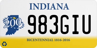 IN license plate 983GIU