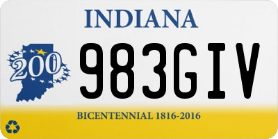 IN license plate 983GIV
