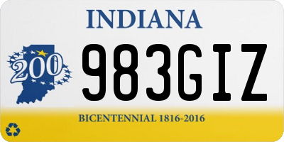 IN license plate 983GIZ