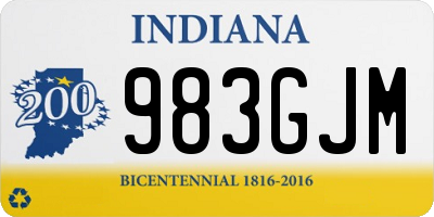 IN license plate 983GJM