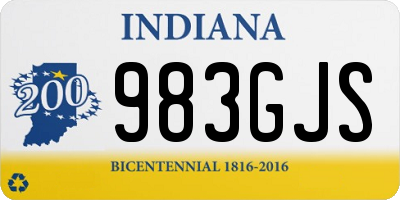 IN license plate 983GJS