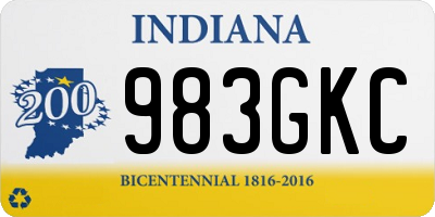 IN license plate 983GKC