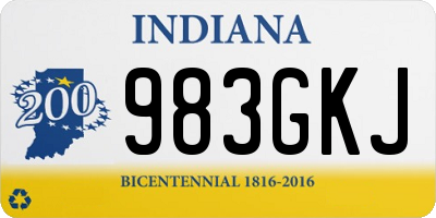 IN license plate 983GKJ