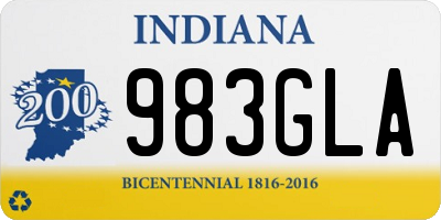 IN license plate 983GLA