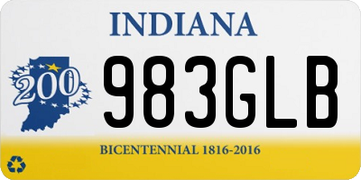 IN license plate 983GLB