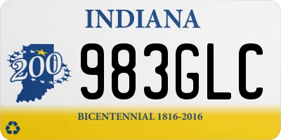 IN license plate 983GLC