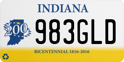 IN license plate 983GLD