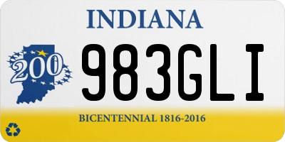 IN license plate 983GLI