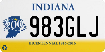 IN license plate 983GLJ