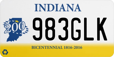 IN license plate 983GLK