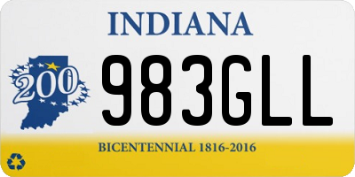 IN license plate 983GLL