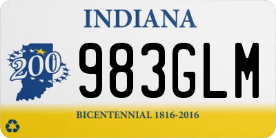 IN license plate 983GLM