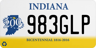 IN license plate 983GLP