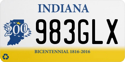 IN license plate 983GLX