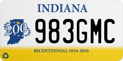 IN license plate 983GMC