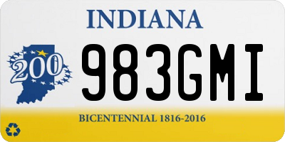 IN license plate 983GMI