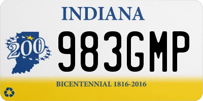 IN license plate 983GMP