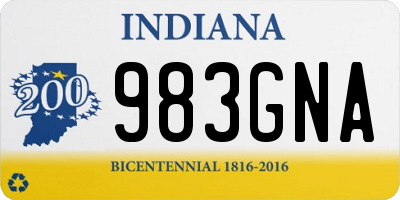 IN license plate 983GNA