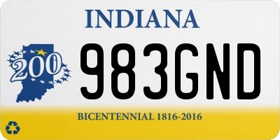 IN license plate 983GND