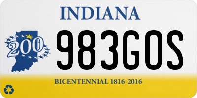 IN license plate 983GOS