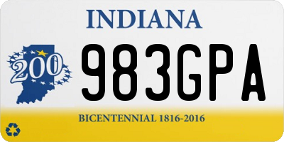 IN license plate 983GPA