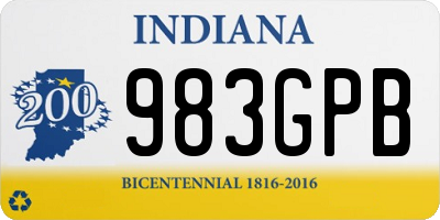 IN license plate 983GPB