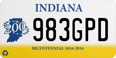 IN license plate 983GPD