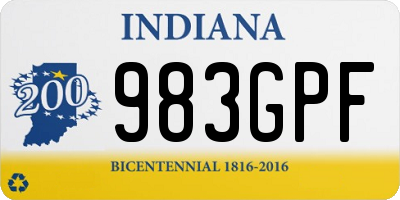 IN license plate 983GPF