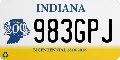 IN license plate 983GPJ