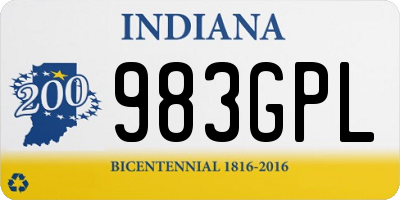 IN license plate 983GPL